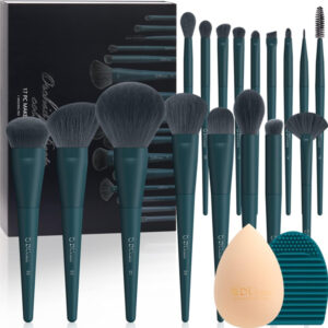 DUcare Makeup Brushes Set 17 Pcs with Brush Cleaning Mat and Makeup Sponge