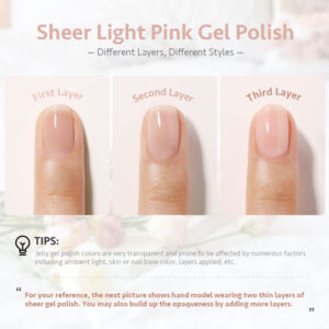 GAOY Sheer Light Pink Gel Nail Polish