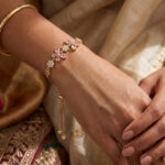 Luxury Gold-Plated Adjustable Butterfly & Floral Bolo Bracelet with Pink & Clear CZ Stones for Women - Image 2